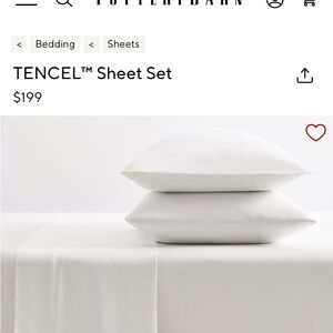 Pottery barn queen bedsheet